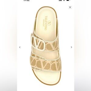 Valentino Toile Iconographe Jacquard Slip-On Slides